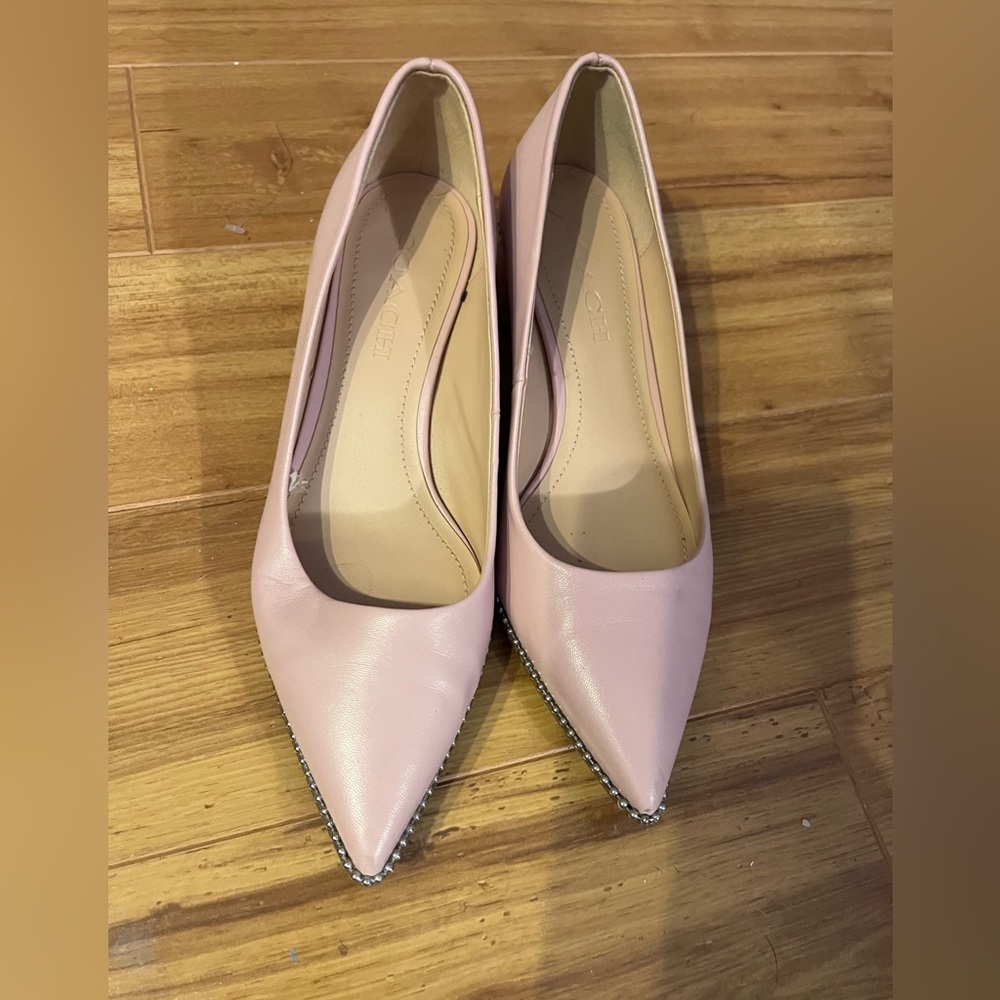 Coach Pink Pointed Toe Leather Heels